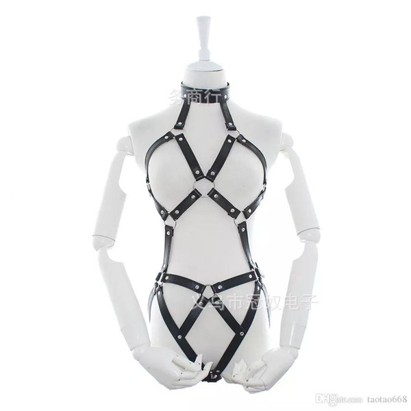 BDSM Fetish Women Slave Bondage Sex Restraint Leather Full Body Bind Belt Harnesses Sex Toys Adult Sex Bondage Rope with Buckle