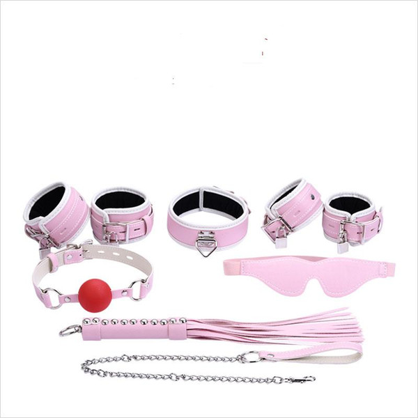 2019 HOT 7Pcs/Set BDSM Sex Bondage fetish Kit Restraints Women Adult Games Sex Toys for Couples Foot Handcuffs Sex Tools for Sale