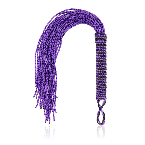 Purple Nylon Sexy Whip Fetish Spanking BDSM Bondage Flogger Adult Babydoll Games Sex Couples SM Games Costumes