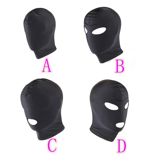 4 Style Fetish Mask Hood Sexy Toys Open Mouth Eye Bondage Hood Party Mask Cosplay Hood Headgear Mask Adult Game Sex Products