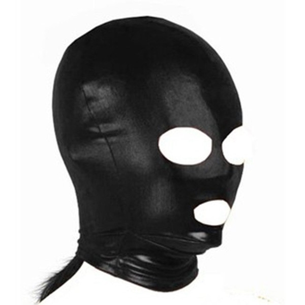 Adult games Fetish hood mask,Black Dew Mouth eye Slave Hood Mask,Party Mask Sex Product Toys BDSM Bondage Hoods