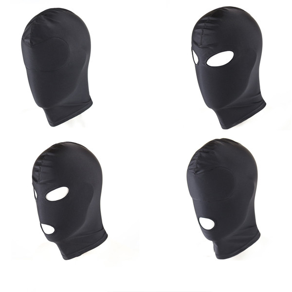 New Kinky Fetish Sex Bondage Total Enclosure Hood Soft Leather Sensory Deprivation Mask with Nose Vent