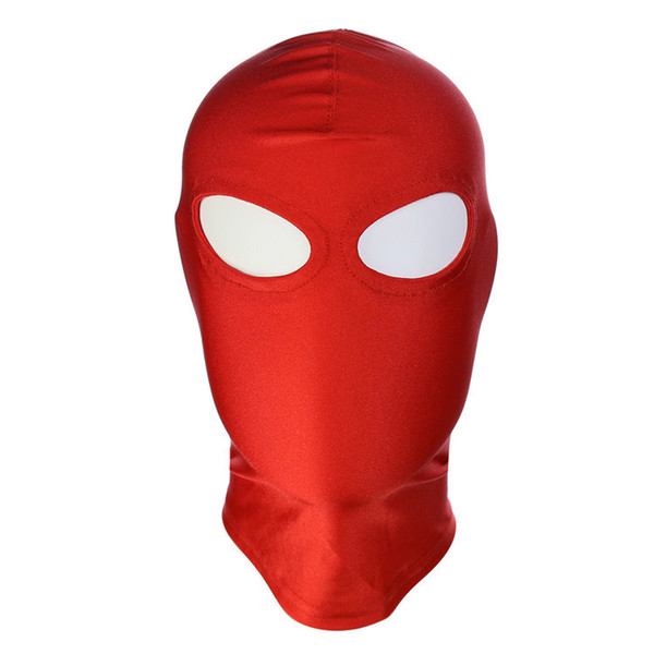 BDSM Bondage Leather Hood for Adult Play Games Full Masks Fetish Face Locking Blindfold for Sex Z668