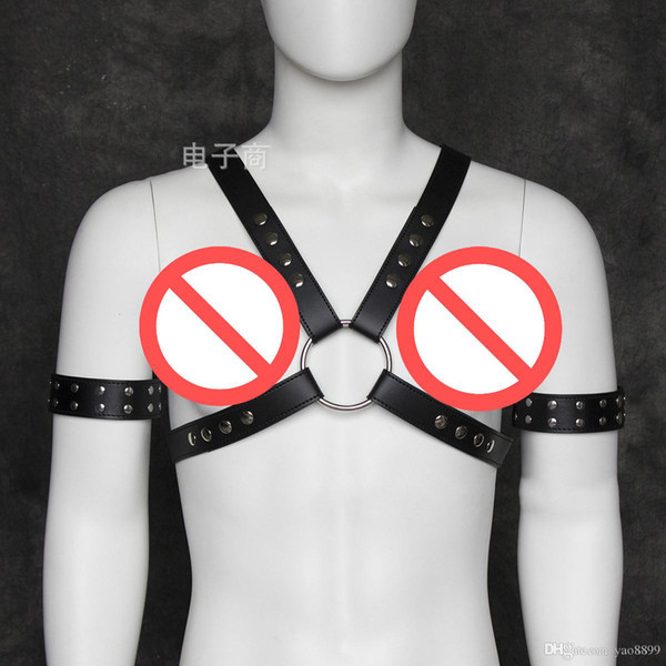 Mens slave bondage sex restraint mask Body Harness Adult Sex Game product Z128