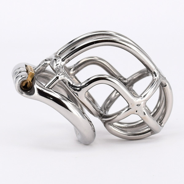 New design Chastity Cage Real Stainless Steel Male Chastity Device 2.1