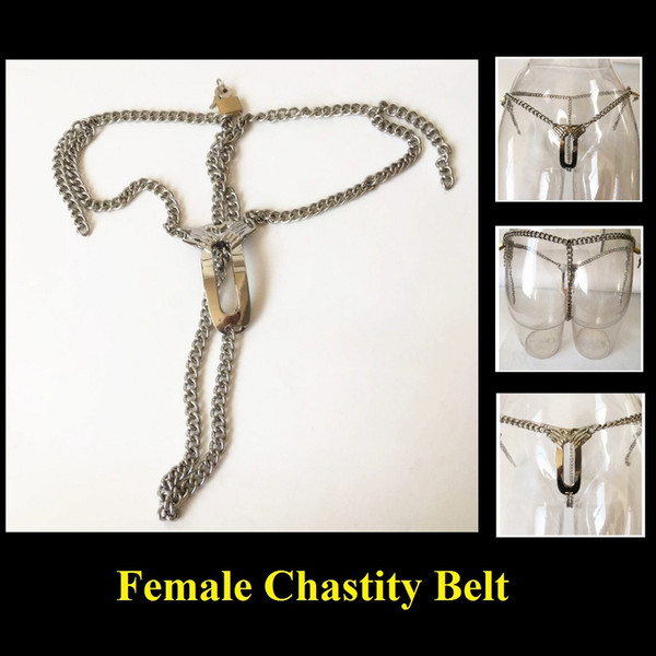 Female Chastity Belt Stainless Steel Bondage Restraints Strapon Sex Toy for Couples Women Underwaist