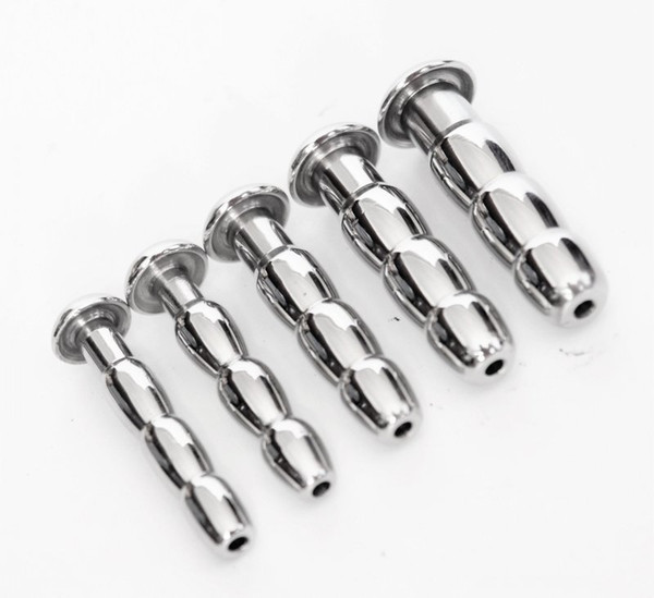 Male Stainless steel Penis Plug Urethral tube catheter Sounding Bead Stimulate Plug urethra stretching Chastity Device BDSM sex toys for Men