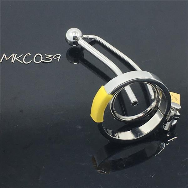 male stainless steel CB chastity device with urethral catheterization penis penis lock Alternative irritating M10 sex toys