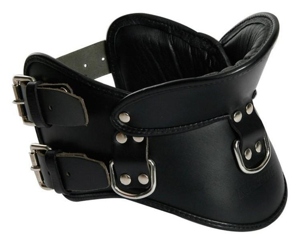 Padded PU Leather Premium Bondage Posture Collar Neck Brace Training Device Black for Male or Female Hot