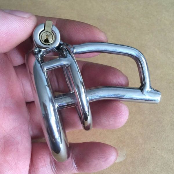 Stainless Steel Male Chastity Device with Catheter,Cock Cage,Virginity Lock,Penis Ring,Penis Lock,Adult Game,Cock Ring CPA279