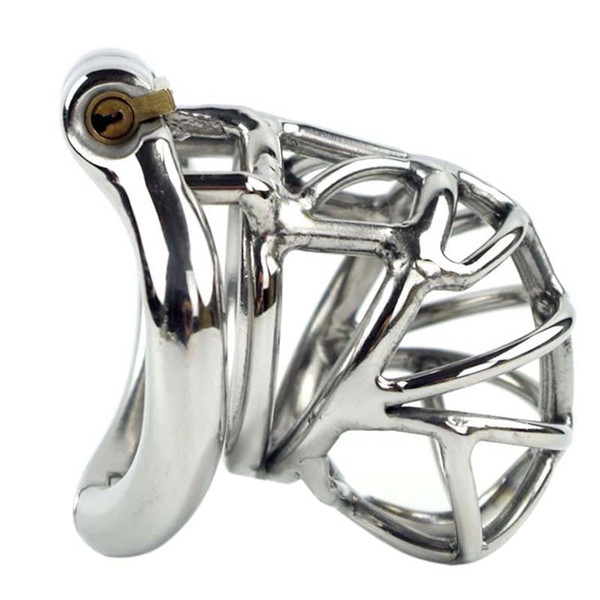 65mm Male Exile Deluxe Locking Confinement Cock Cage Stainless Steel Chastity Belt Men Chastity Device Penis Bondage Toy for BDSM Femdom CBT