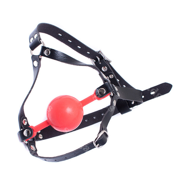 48mm Silicone Mouth Gag Super Big Harness Ball Gags BDSM Torture Bondage Gear Slave Training Bite Stopper Adult Games Sex Toys for Women