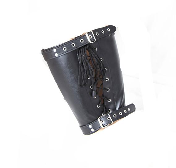 bdsm female slut bondage gear sexy leg restraints binder adult sex toys supplies for mature women faux leather black GNHC.10139