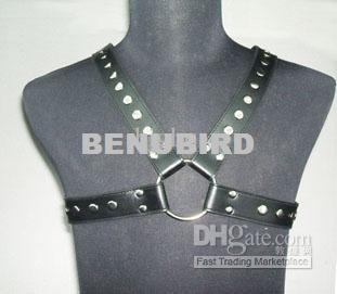 [CS140]Sexy Male Upper Body Harness bondage Leather Fetish chastity belt Adult Alternative Stimulate Clubwear