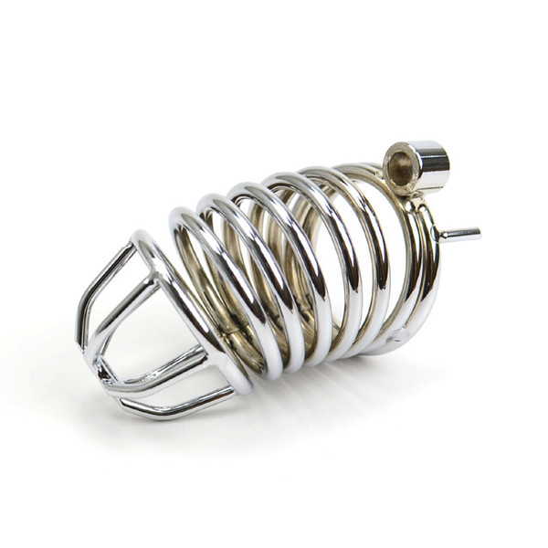 Male Chastity Devices Stainless Steel Cock Cage For Men Metal Chastity Belt Penis Ring Sex Toys Cock Lock Bondage Adult Products