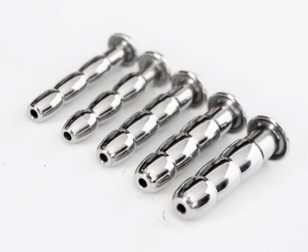 2017 Male Stainless Steel Mushroom Head Catheter Urethral Sounding Stretching Stimulate Bead Dilator Penis Plug Adult BDSM Sex Toy S005