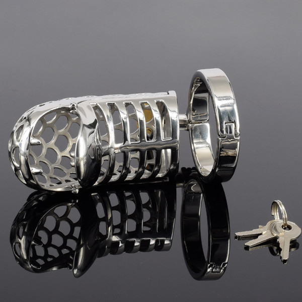 New Male Chastity Device Snakeheads Shape Stainless Steel Fetish AdultStainless Steel Male Chastity Cage Penis sleeve lock Sex Product