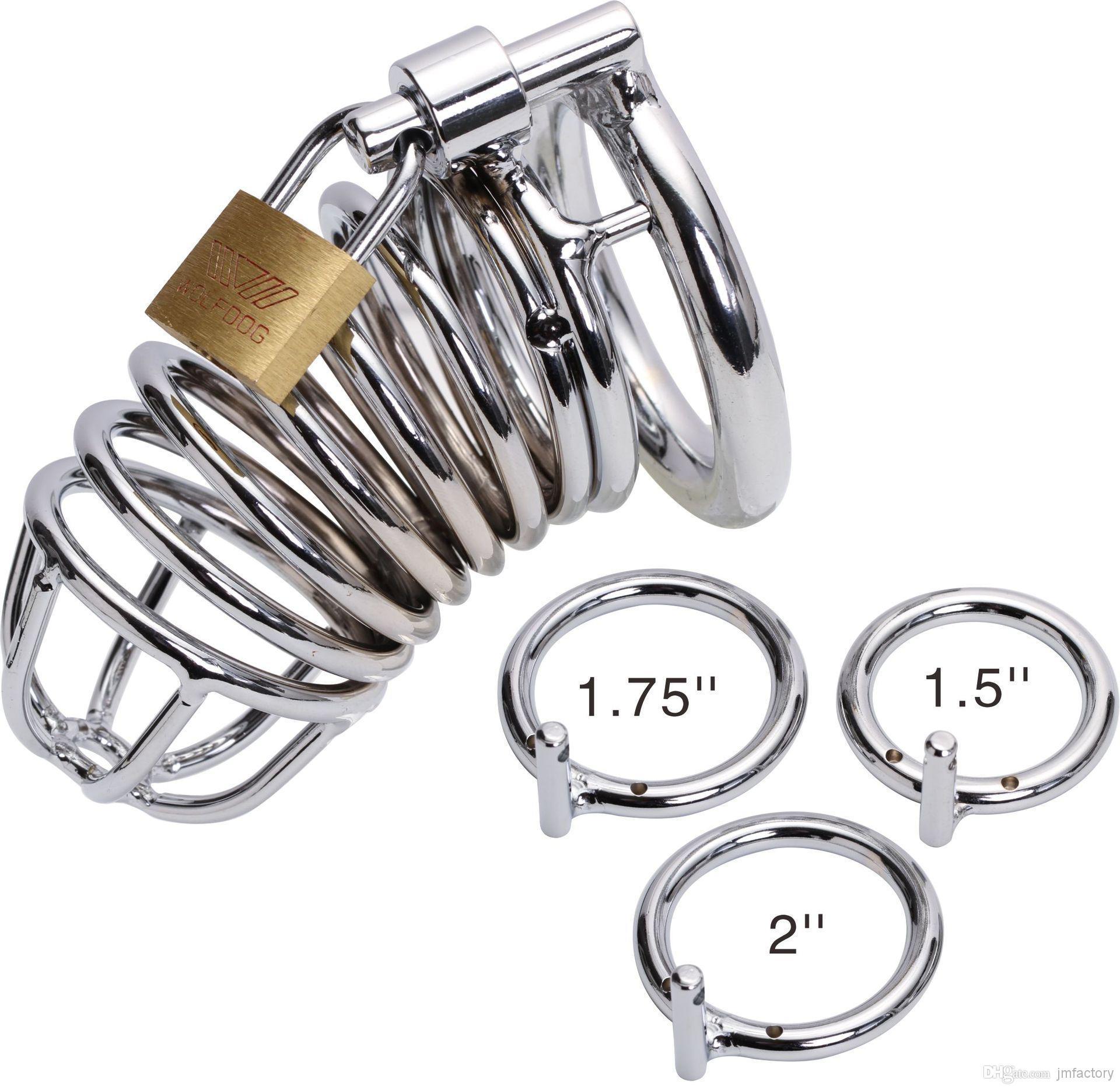 2016 Hot Selling Male Chastity cock Cage Stainless Steel Chastity Belt Bondage Fetish SM Sex Toys Art Cage Device With Chastity Devices