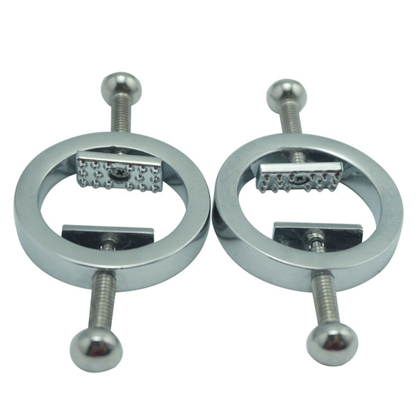 New female Stainless Steel adjustable torture play Clamps metal Nipple clips breast BDSM Bondage Restraint Fetish sex toy