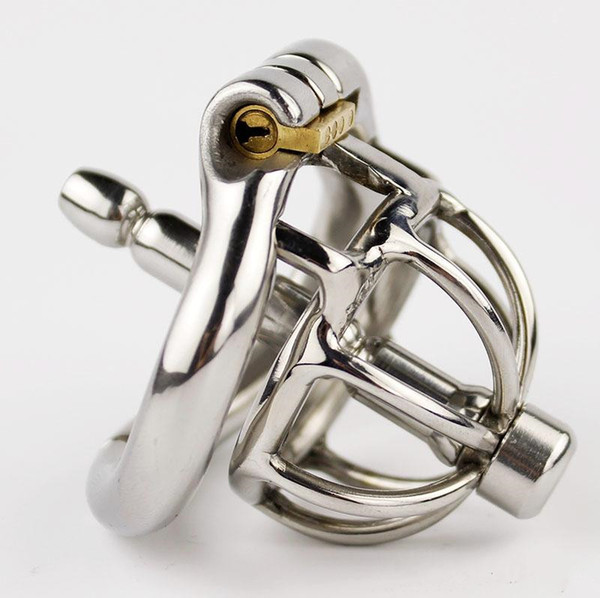 New Design 42 mm length Stainless Steel Super Small Male Chastity Device With Urethral Sounds Catheter 1.65