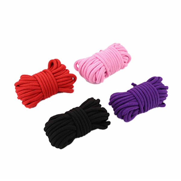 10M Adult BDSM Sex Toys Rope Provocative Alternative Supplies Cotton Tied Rope Fetish Sex Restraint Bondage black pink red purple 3105004