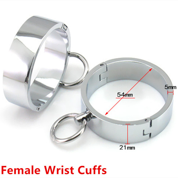 New Female Metal Wrist Cuffs Restraints Bondage Slave In Adult Games Fetish Sex Toys For Women