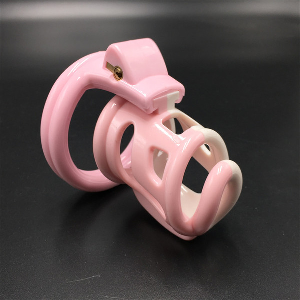 New Design Plastic Chastity Cage Plastic Cock Cage With 4 Rings(40mm/43mm/48mm/52mm) Male Chastity Devices Plastic Penis Lock For Men