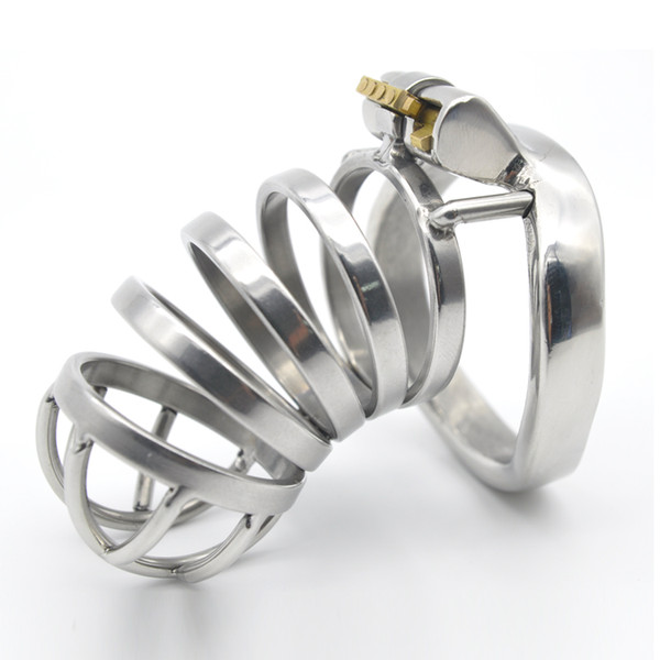 Stainless Steel Small Male Chastity device Adult Cock Cage With Curve Cock Ring Sex Toys Bondage Chastity Bondage BDSM Latest Design