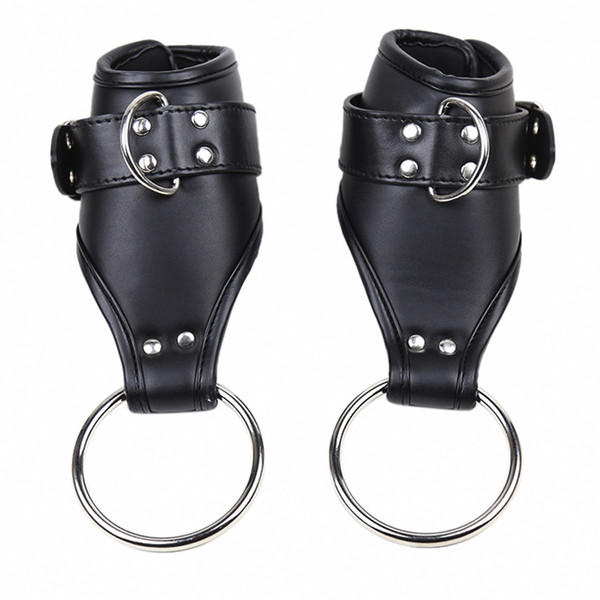 Leather Wrist Suspension s Restraint Bondage, Strong Padded Hands, Hand s,Sex Toys For Couple Y18102405