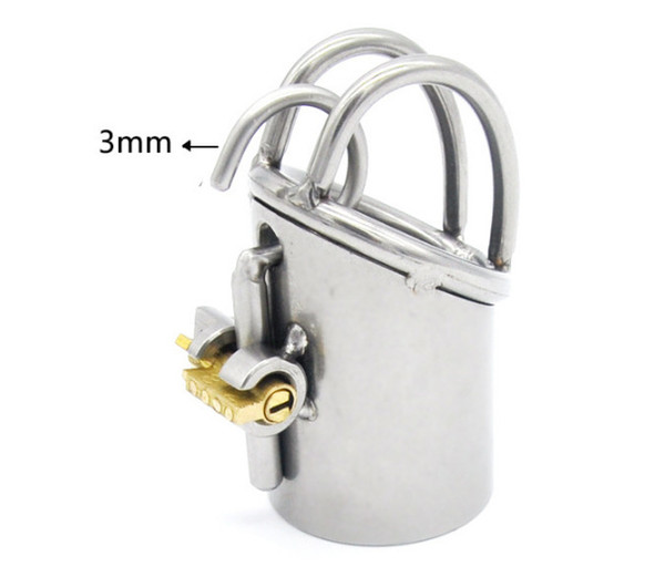 New Arrival PA Lock Male Chastity Cage Stainless Steel Chastity Device Sex Toys For Men Bondage Chastity Belt Z889