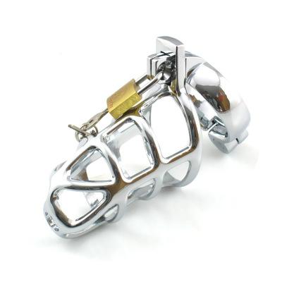 Newest Desige Male Chastity Device Stainless steel Cock Cage Metal Penis Lock bondage Cook ring Sex Toys