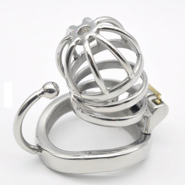 Chastity Cage Stainless Steel Cock Cage with Removable Spikes and Massage Stimulate Device Sex Toys For Men