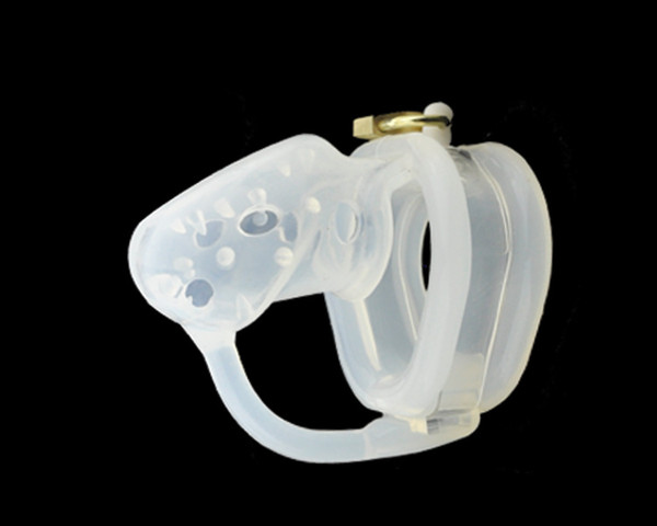 Male Silicone small cage cock Cage With fixed Resin Ring bdsm Chastity Device Sex toys Adult