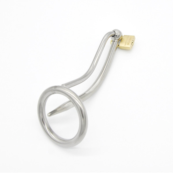 Male stainless steel CB chastity device with urethral catheterization penis penis lock Alternative irritating M10 sex toys Q667