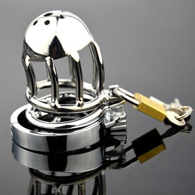 NEW Double Lock Design Stainless Steel Chastity Belt Male Chastity Device Metal Penis Lock Chastity Cage Ring Sex Toys For Men