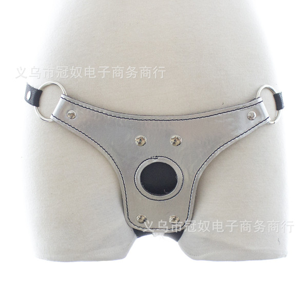 Leather Female Chastity Belt Devices Fetish Underwear Short Erotic Panty Pants Bondage Restraints With Lock Black W996