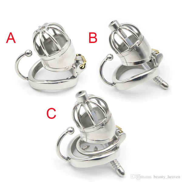 3 Styles Super Small Male Chastity Device Sex Toys For Men Cock Cage With Testicular Separated Hook Cock Peins Ring