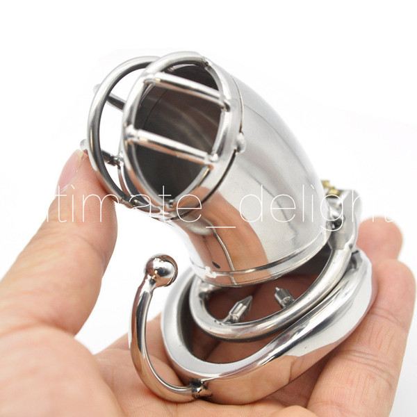 Adult Game,Ergonomic Design Stainless Steel Male Chastity Device,Cock Cage,Virginity Lock,Penis Lock,Cock Ring,Chastity Belt C272-1