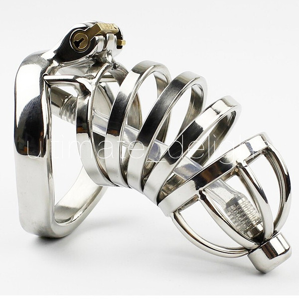 Stainless Steel Stealth Lock Male Chastity Device with Urethral Catheter,Cock Cage,virginity Belt,Penis Ring,Chastity Cage