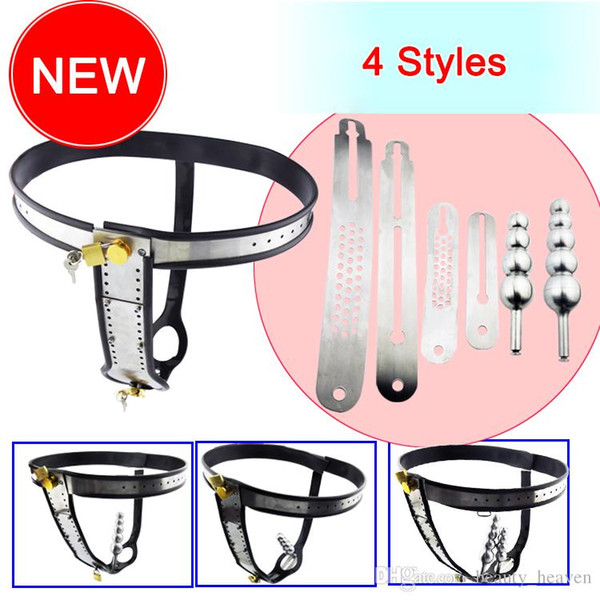 4 Styles Stainless Steel Female Underwear Chastity Belt Devices with Anal Plug Adult Sex Toys Thong Pants For Women