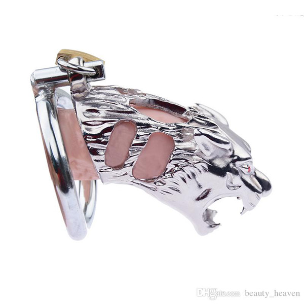 Tiger Shape Male Chastity Ring Metal Cock Cage Penis Ring Bondage Lock Device Adult BDSM Sex Toy For Men