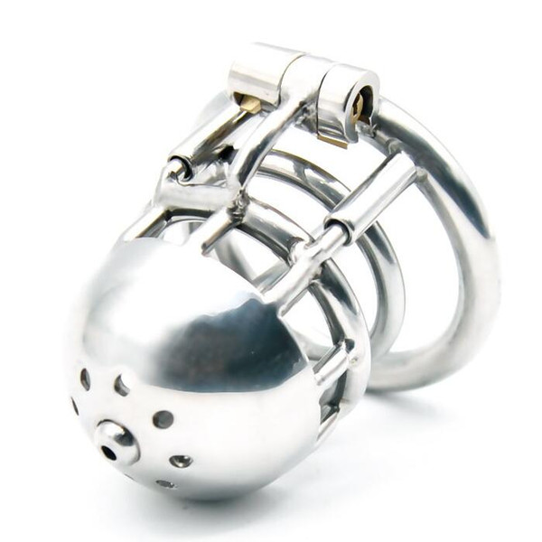 316 Stainless Steel Male Dual Use PA Puncture Lock Cock Cage Chastity Device Penis Ring Adult Bondage Sex Toy Kidding Zone 