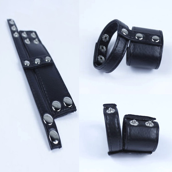 2018 Latest Design Male Adjustable Leather Scrotum Cock penis bondage belt Chastity Belt Device BDSM Adult product Sex toy A135