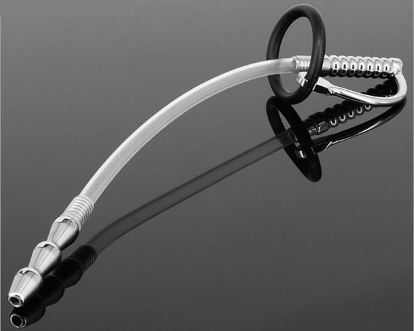 2018 Latest Long Male Stainless Steel Silicone Catheter Tube Urethral Sounding 
8000
Stretching Stimulate Bead Dilator Penis Plug BDSM Sex Toy 603