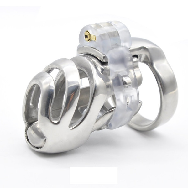 2017 Stainless Steel 3D Male Short Cock Cage Detachable PA Lock Substitutable Nail Penis Ring Chastity Device Bondage BDSM Sex Toy A359