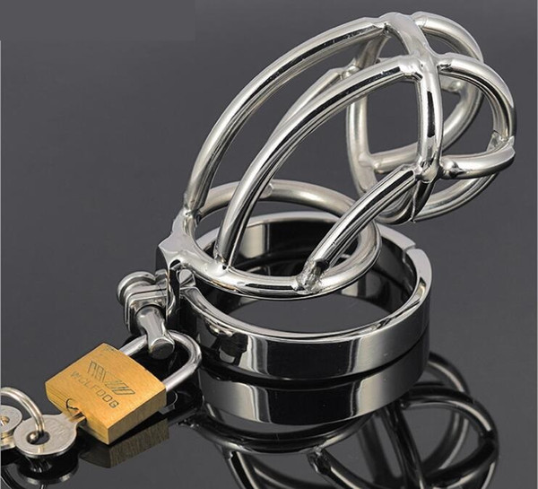 2018 Latest S Size Male 304 Stainless Steel Bondage Chastity Belt Device Cock Cage Penis Ring BDSM Fetish Sex Toy Product A081