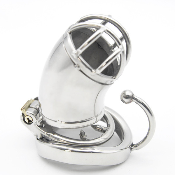 Metal anti-off cock cage stainless steel male chastity device bird lock bondage cockring penis cage adult sex toys for men