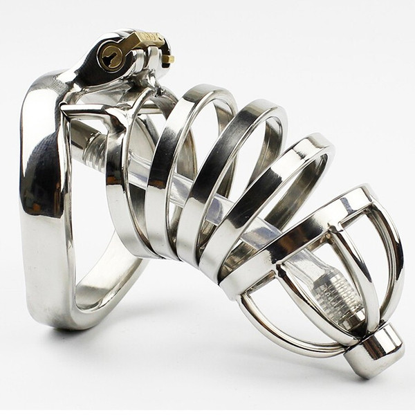 arc card ring metal cockring stainless steel male chastity device penis sleeve cb6000s cock cage with catheter men sex products