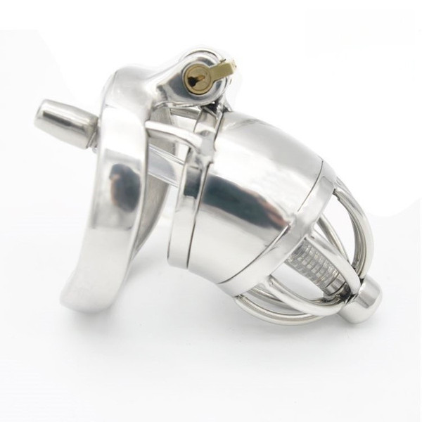 304 Stainless Steel Chastity Belt Lockable Penis Cage,Cock Ring,Male Chastity Device With Urethral Catheter,Adult Game Sex Toys