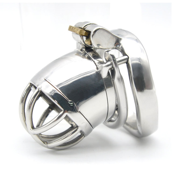 Stainless Steel Stealth Lock Male Chastity Device with Anti-Shedding Ring,Cock Cage,virginity Belt,Penis Ring,A271-1